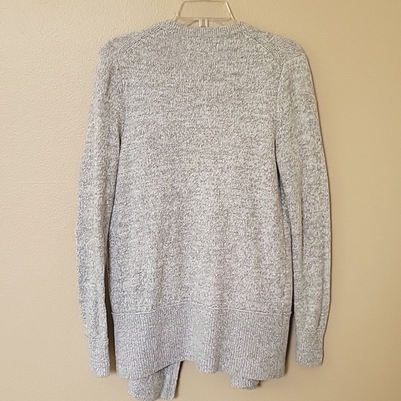 LOFT Womens Gray Wool Blend Cascading Collar Long Cardigan - Size Small - Picture 4 of 6